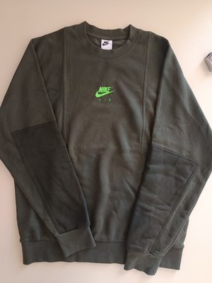 Nike Air Sweatshirt Herren Größe M Olivgrün Crewneck ''Get Over Your Fear of Heights