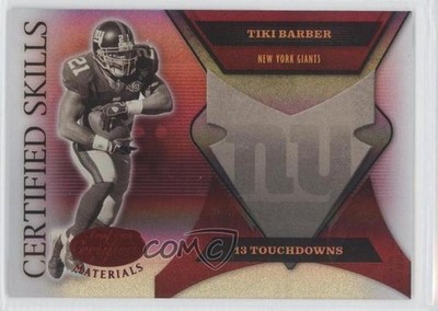 2005 Leaf Certified Materials Skills Mirror Red 82/250 Tiki Barber #CS-19 9ap