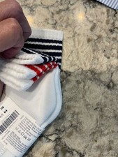 Socks boys 18 to 24 months Janie and Jack white with red and white with blue str