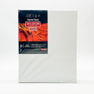 12-Pack 8x10  Cotton Canvas Panels for All Paint Types - Acid Free 280 GSM