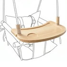 Wooden Tray for Canvas Baby Swing Hanging Chair Accessory Natural Wood