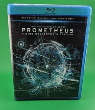 Prometheus 4 Disc Collector's Edition Blu-Ray 3D Blu-Ray DVD Ridley Scott