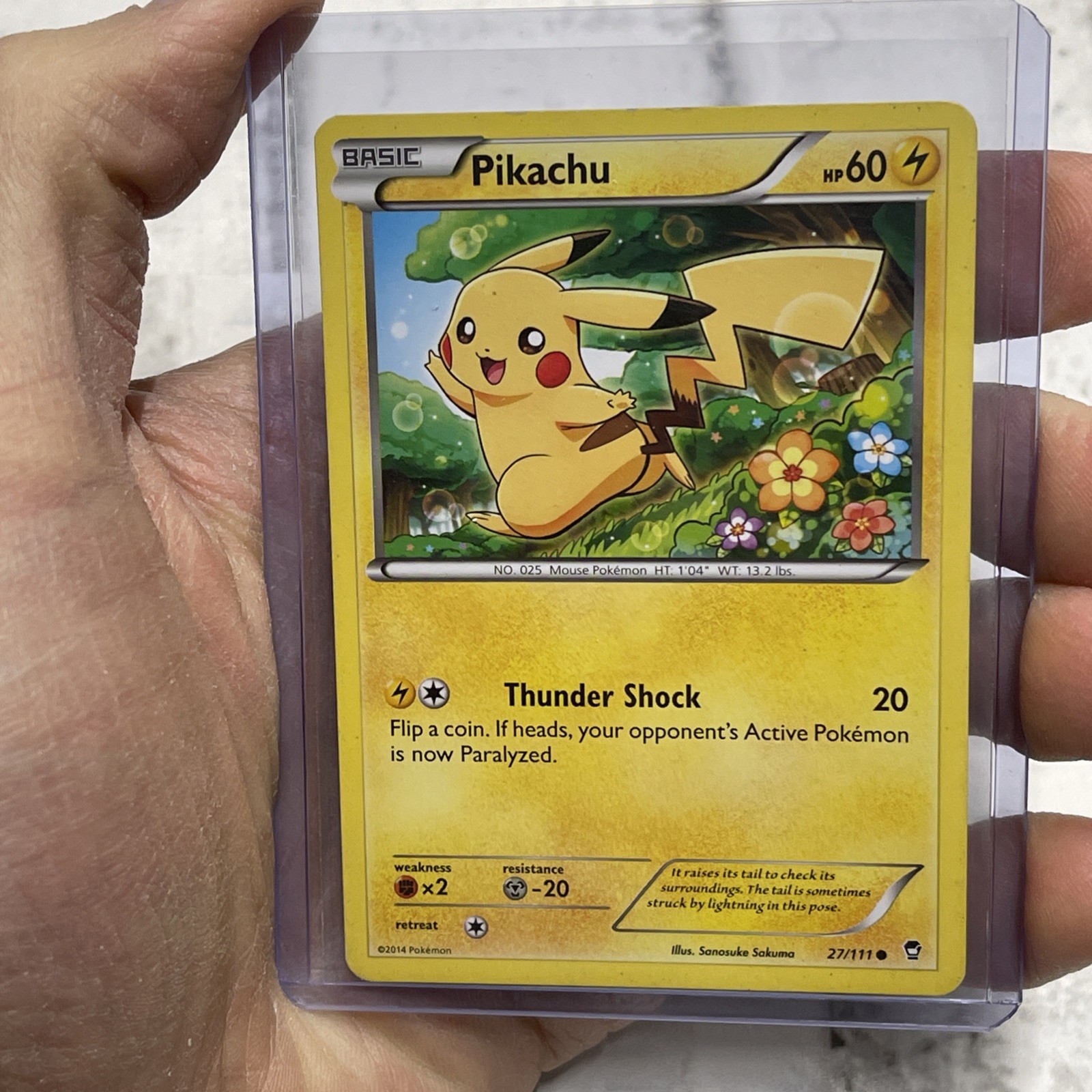 Pikachu 27/111 XY - Furious Fists Common Normal Pokemon TCG LP Card Pokémon 2014