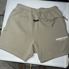 Fear of God ESSENTIALS Shorts Size Medium Ivory Streetwear Summer Sweat Shorts