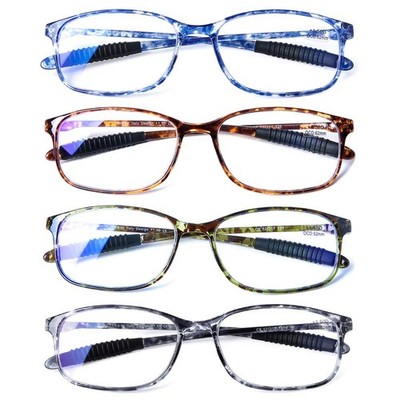 DOOViC Computer Reading Glasses 4 Pack Blue Light Blocking Glasses TR90 Flexi...