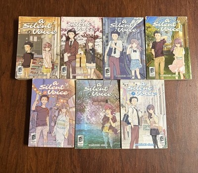 A Silent Voice Volumes 1 - 7 English Manga Set Complete Series USED