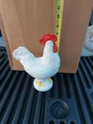 VINTAGE Westmoreland Milk Glass Rooster Covered Candy Dish
