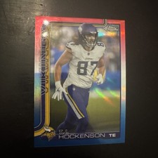 2025 Topps Chrome - TJ Hockenson Red White & Blue Refractor #200 Vikings