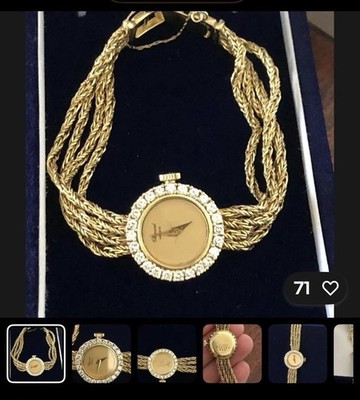 Chopard Happy Diamonds 18k Gold Watch All Factory Diamonds Original Box & Papers