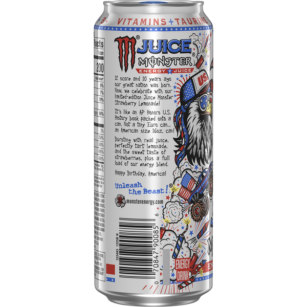1 X Monster Strawberry Lemonade Energy Drink 16 fl oz NEW ARRIVAL