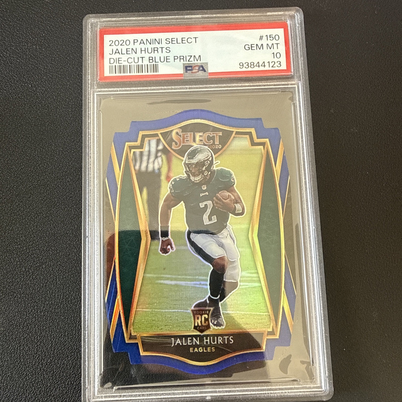 2020 Panini Select Jalen Hurts Die-Cut Blue Prizm #150 PSA 10 💎 Eagles 🦅 view 5
