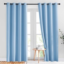NICETOWN Sky Blue Blackout Curtains - Home 52"W x 84"L Pack of 2 ,