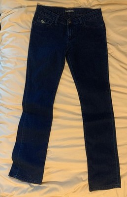 Vintage LACOSTE Button Fly Straight Leg Jeans Women's Size 28 Preppy