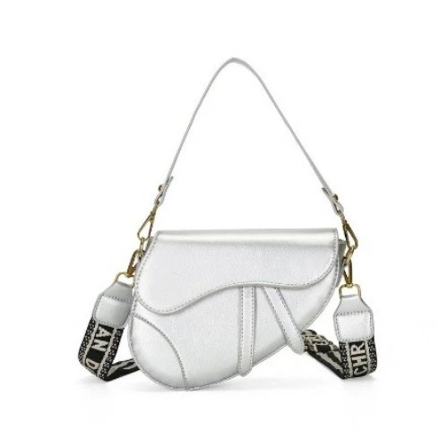 New Women Leather Shoulder Bags Underarm Bag Saddle Shape Pendant Crossbody Bag - Bild 38 von 51