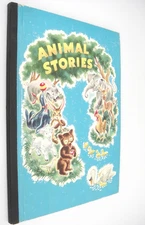 Vintage Book of Animal Stories 1947 by Whitman Publishing Blue Board Cover Rare