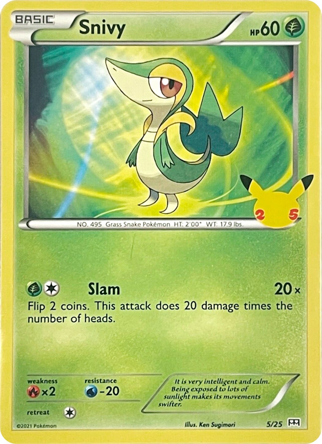 Snivy Holo McDonald's 25th Anniversary Promos 005/025 NM Pokemon