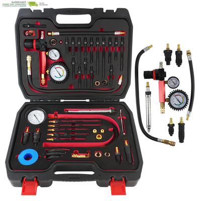 46-Piece Engine Compression Testers, Petrol & Diesel Cylinder Leak down Tester K