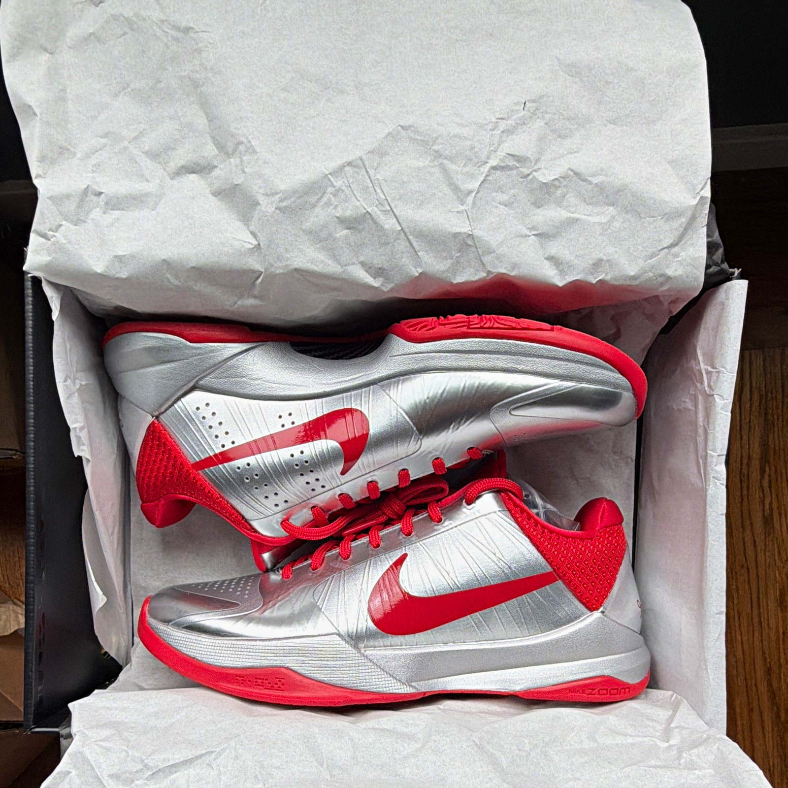 Nike Zoom Kobe 5 Protro Metallic Silver/University Red ROTY IV2712-001