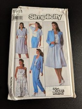 Simplicity 8981 Vintage Damen Schnittmuster S...