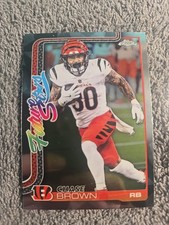 2025 Topps Chrome NFL Chase Brown FUTURE STARS Refractor Cincinnati Bengals