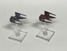 Star Wars X wing MIniatures Game TIE Interceptor imperial aces Striped Red TIE