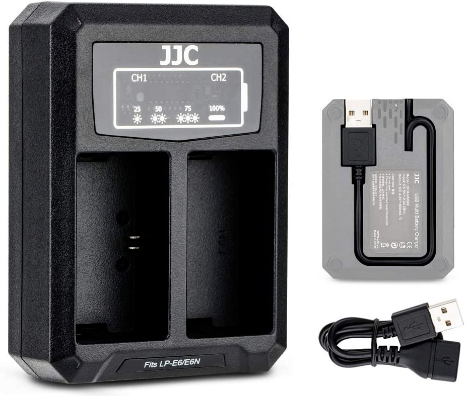 LP-E6/LP-E6N USB Dual Battery Charger adapter for Canon, Canon