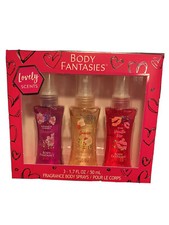 Body Fantasies 1.7 Oz Each Classic Florals 3 Count Fragrance Body Spray