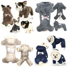 Puppy Angel Waterproof Dog Bodysuit Fur Hood Jacket Jumper XS Pug French Bulldog