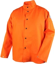 Revco FO9-30C-XL Flame Resistant Cotton Welding Jacket, X-Large, Orange