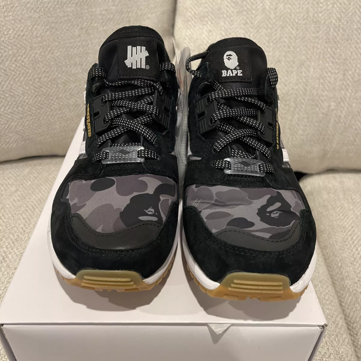 Adidas ZX 8000 x BAPE x Undefeated Black Camo 2020 US Men Size 4.5. FY8852