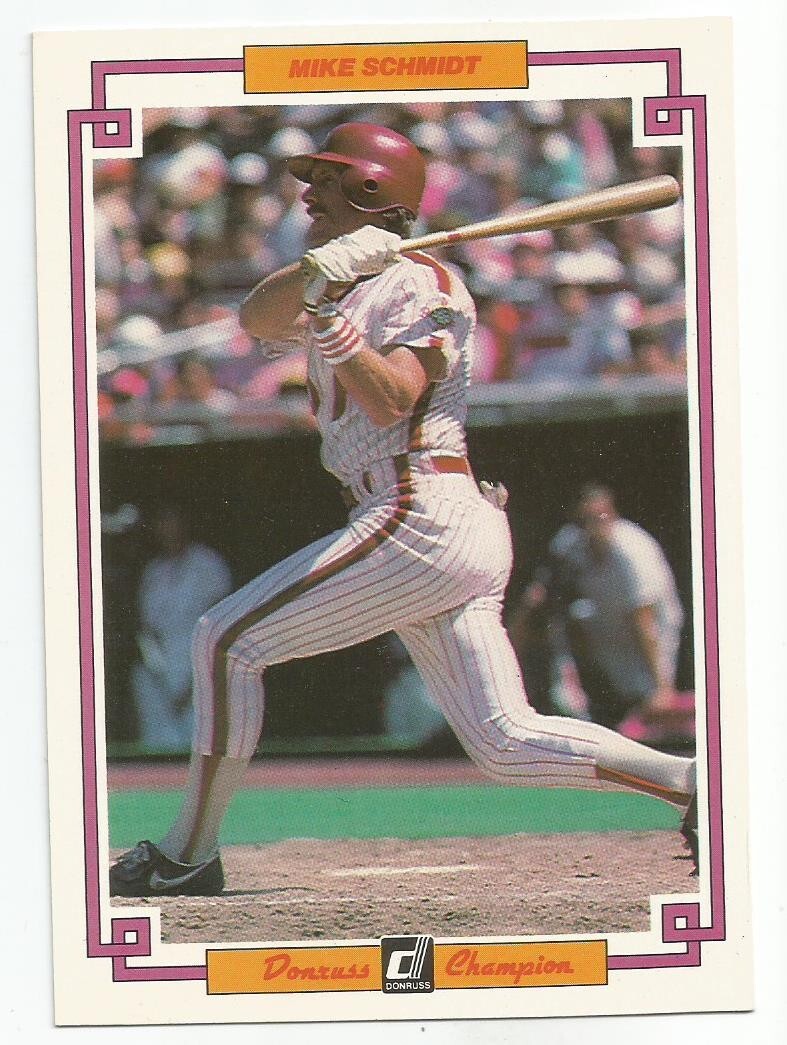 MIKE SCHMIDT 1984 DONRUSS CHAMPIONS JUMBO CARD 5 X 3.5 CARD NEAR MINT+ CONDITION