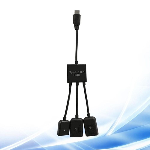 USB Type C Connector 3 Ports Splitter Extender Cable Cell Phone eBay