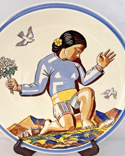 VERNON KILNS SALAMINA 14" PLATTER BY ROCKWELL KENT....MINT! - Picture 2 of 4
