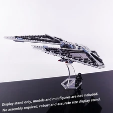 Display Stand for LEGO 75154 TIE Striker, Acrylic 3D transparent stand only.