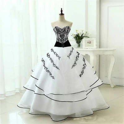 black and white ball gowns