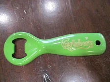 Vintage Carlsberg beer bottle opener Ledco Canadian kitchener green porcelain