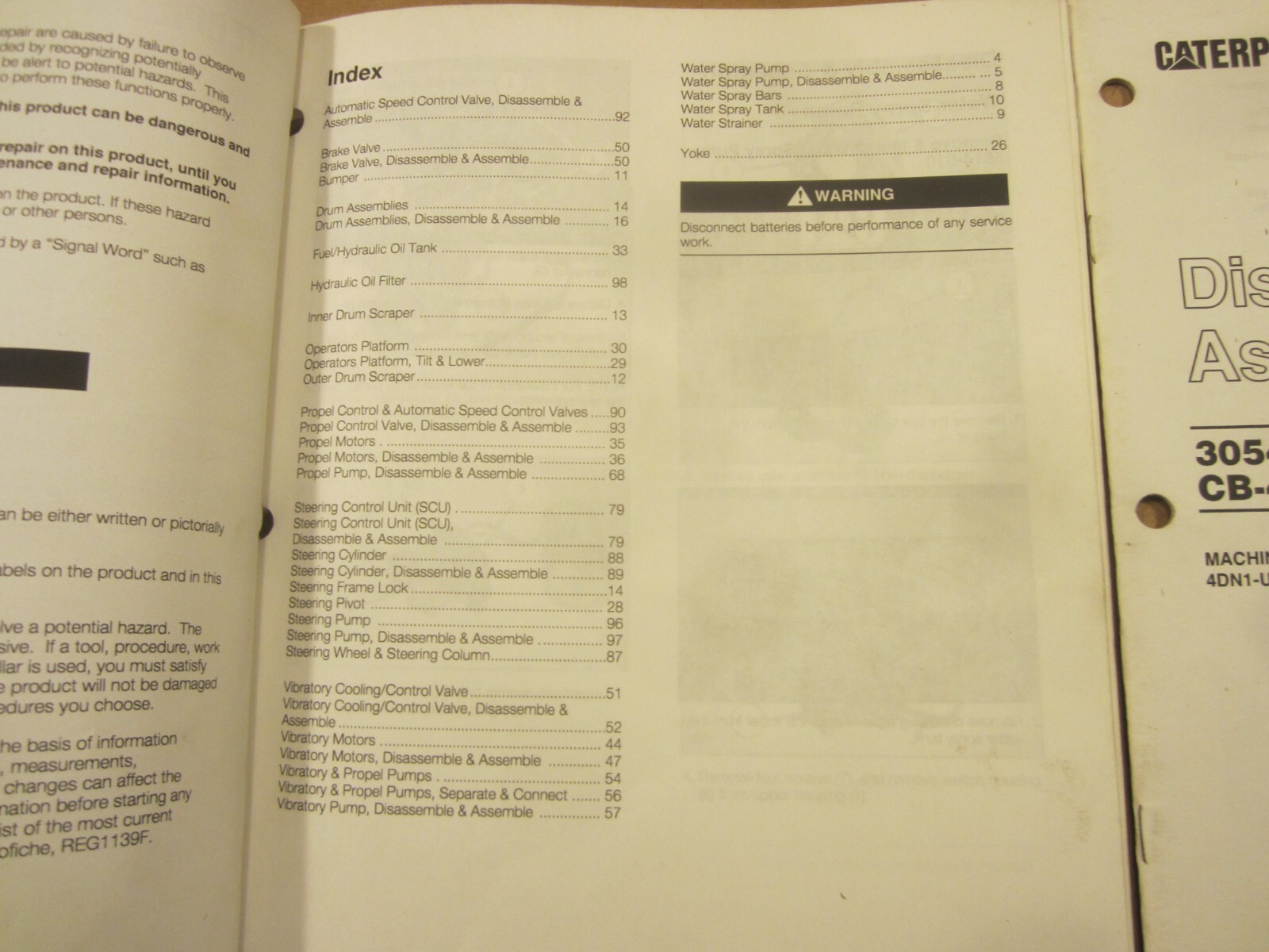 Caterpillar CB-434C Vibratory Compactor Disassembly Assembly Manual ...