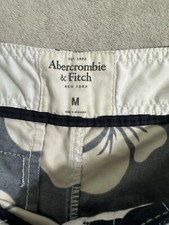 Abercrombie  Fitch Swim Trunks Mens Medium Navy Floral Board Shorts Mesh Lined