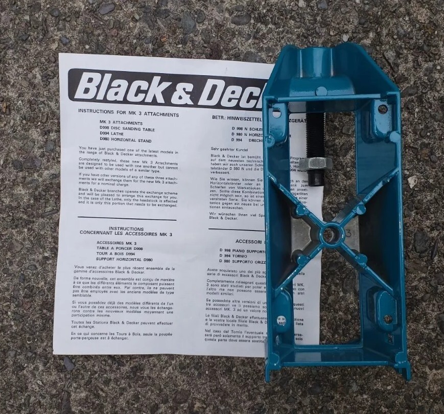 Black And Decker D984 Horizontal Drill Stand eBay