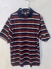 FootJoy FJ Men's Performance Golf Polo Shirt Mens Size M Red White Blue