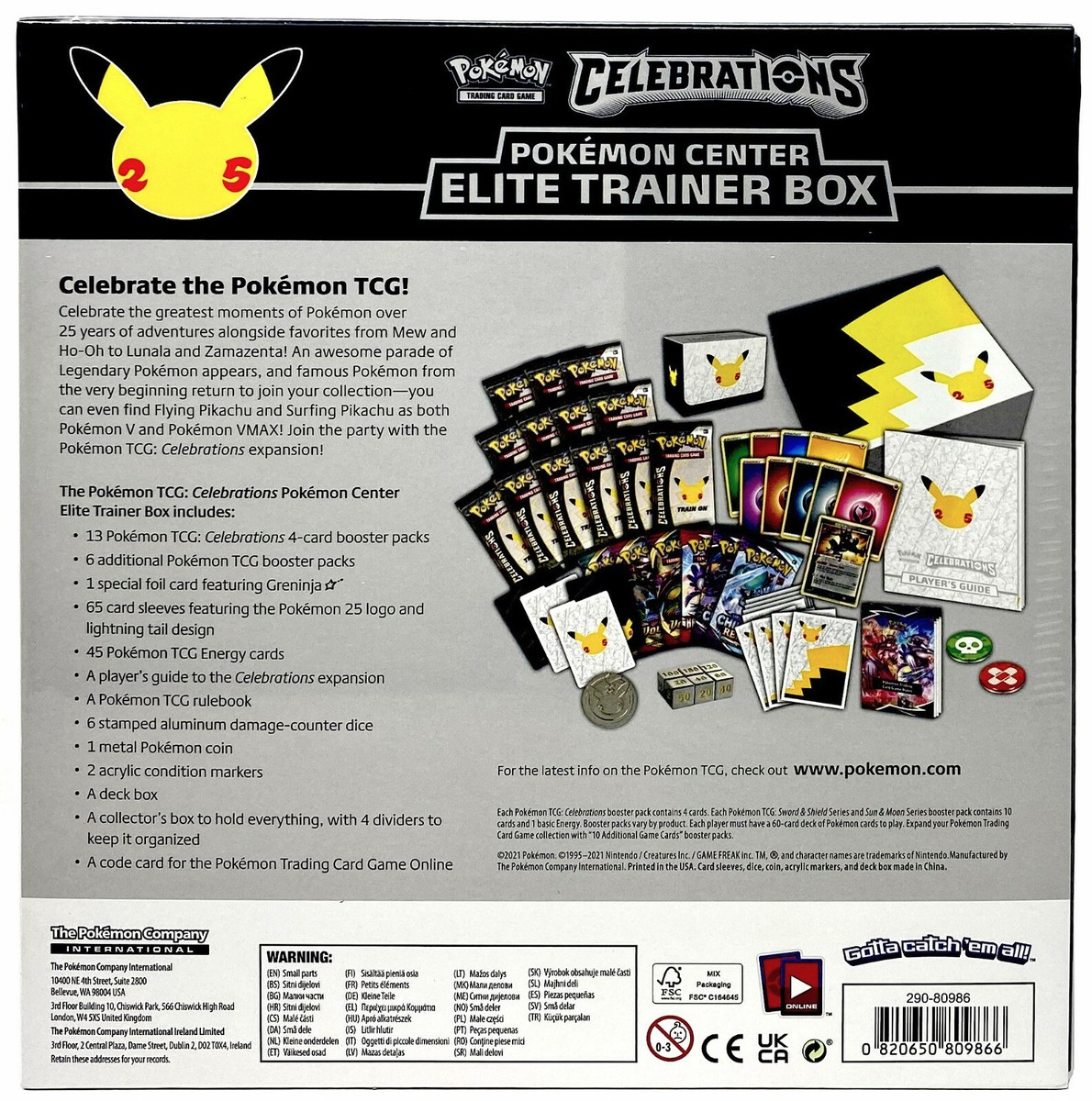 Pokemon TCG: 25th Anniversary Celebrations Pokemon Center Elite