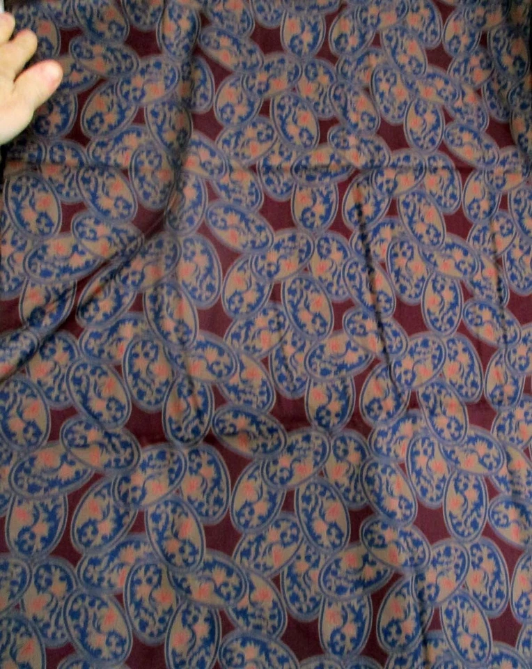 Tela de algodón acolchada japonesa de 2+ yardas asiática azul marino púrpura oscuro cachemira topo Foto 3 de 4