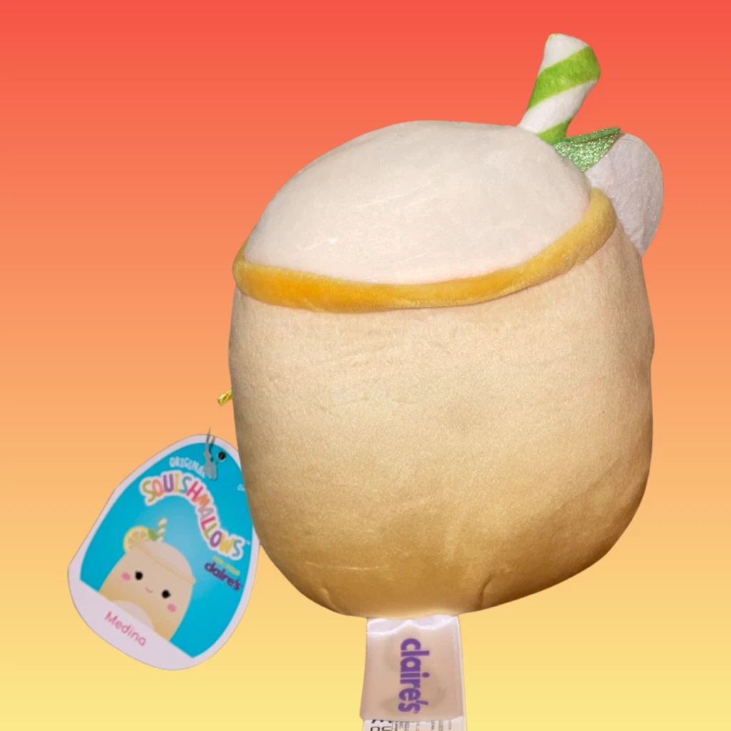 WoW 5 Medina Lemonade Yellow Frozen Drink Straw Foods Squishmallow Plush  Toy