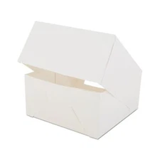 Southern Champion Tray 24053 Paperboard White Window Bakery Box, 8" Length x ...