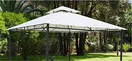 Top Telo di Copertura per Gazebo Ricambio 3x3mt Beige con Airvent (h6Z)