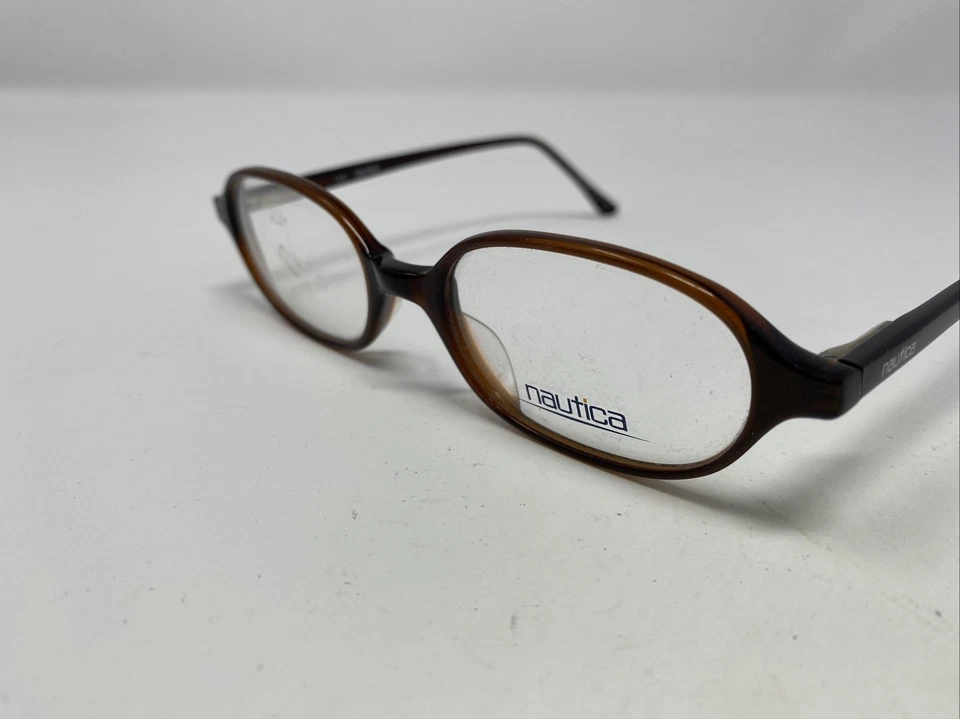 Marco de gafas de plástico de borde completo marrón Nautica Italy N8001 204 48-18-140 A549 Foto 2 de 4