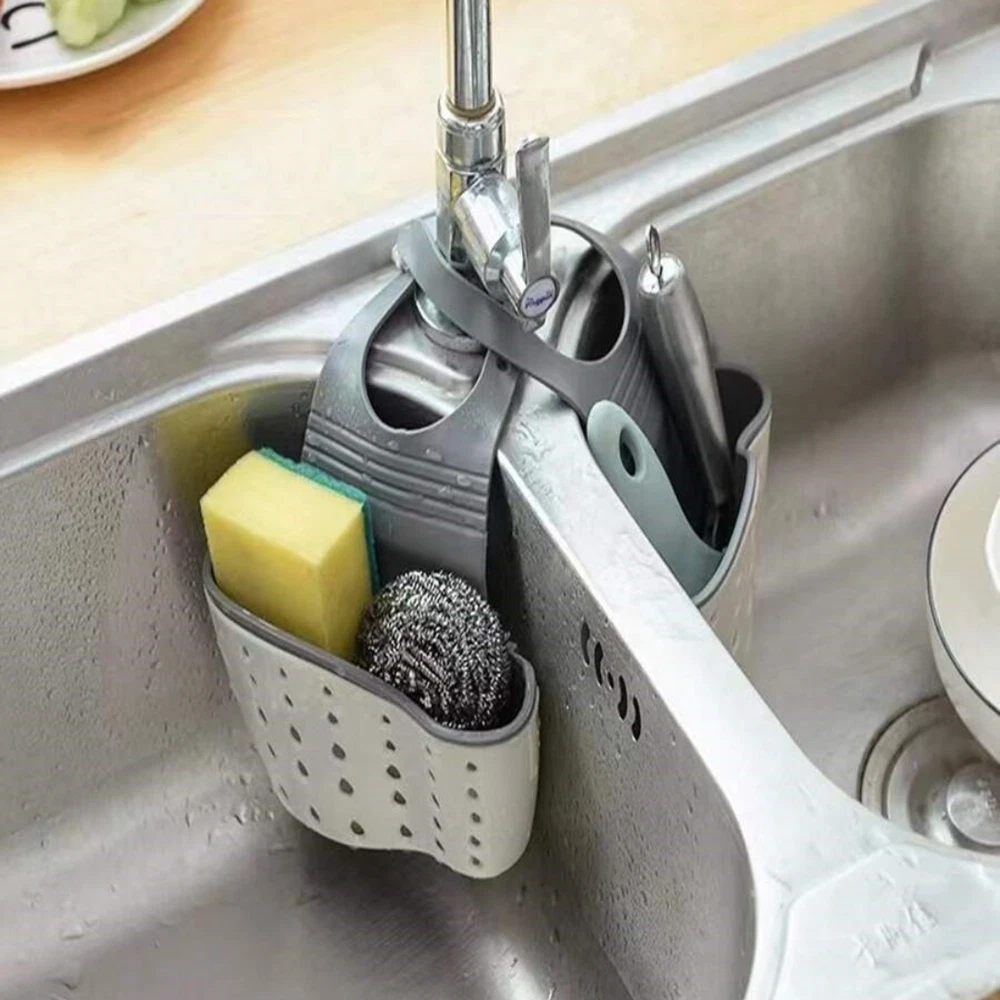 Shower Caddy Soap & Brush Holders Sink Caddy Basket 1 Kitchen Sink Sponge Holder