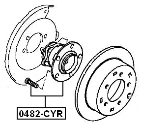 Buje de rueda (estándar CY4A) para Mitsubishi Lancer 2008 (EE. UU.) Foto 2 de 3