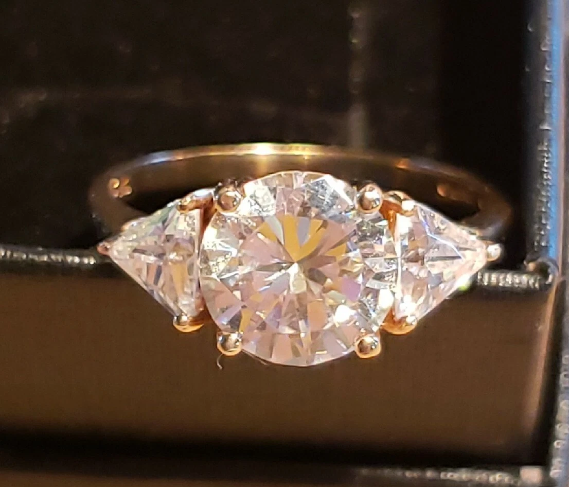 Ross Simons Solid 10k Yellow gold Cubic Zirconia Ring Size 6.75 eBay