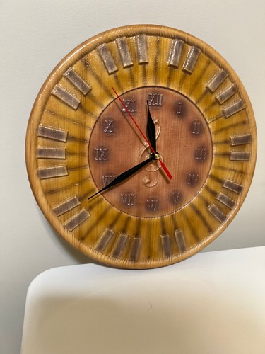 Unique Handmade Wooden Wall Clock With Piano Keys, Vintage Decor, Original Rare - Picture 23 of 24